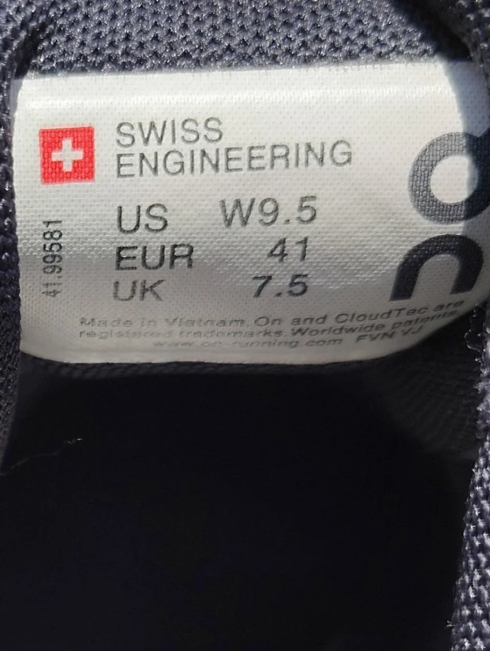 On Cloudswift Wo 9.5/M 8 Black Rock CloudTec Running Shoes